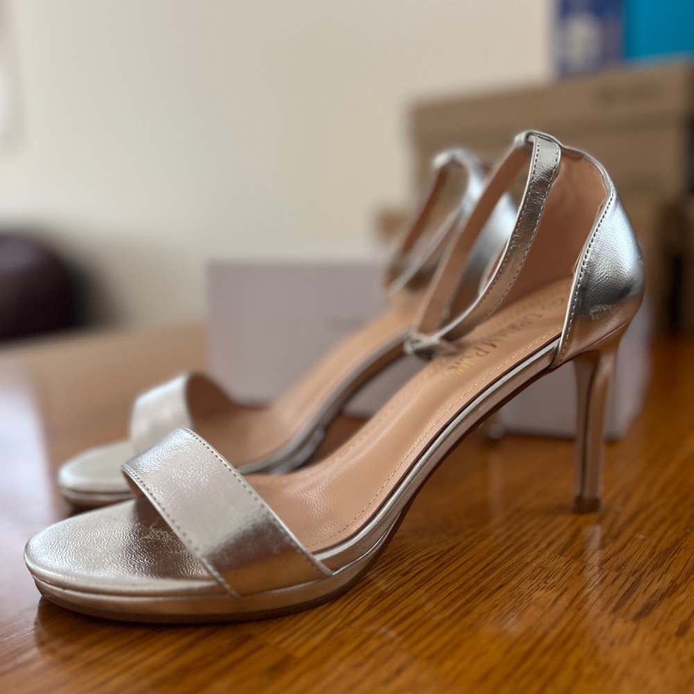 High heels ankle strap stilettos round open toe